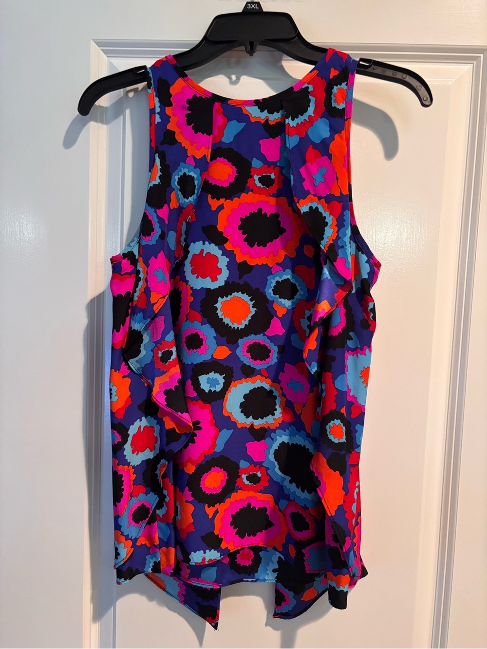 Alice + Trixie 100% Silk Floral Ruffle Sleeveless Blouse Size S